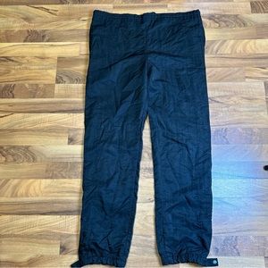 Reebok Vintage Windbreaker Track Pants Black‎ Men’s Size XL Zip And Snap Ankle